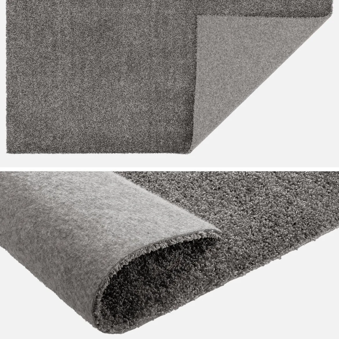 Tappeto interno in velluto riccio grigio antracite