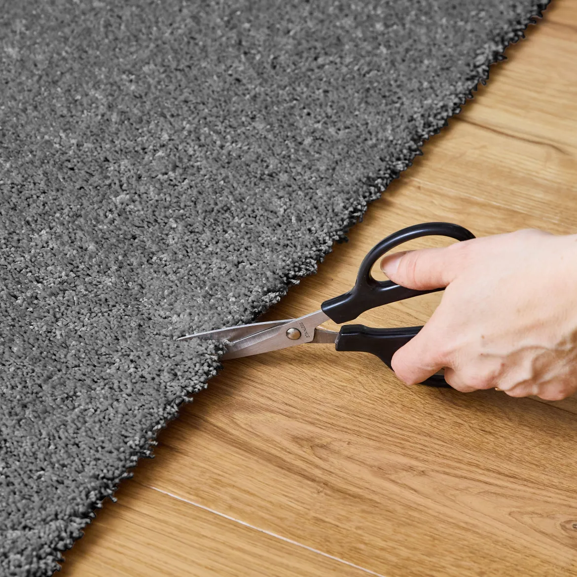Tappeto interno in velluto riccio grigio antracite