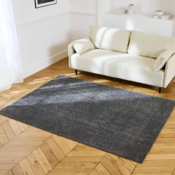 Tappeto interno in velluto riccio grigio antracite