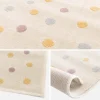 Tappeto per bambini a pois grandi, crema, blu, giallo, viola per interni, 120x170cm