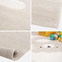 Tappeto per bambini beige/crema, tappeto orsetto