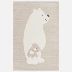 Tappeto per bambini beige/crema, tappeto orsetto