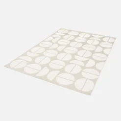 Tappeto per interno/esterno motivi geometrici crema, beige