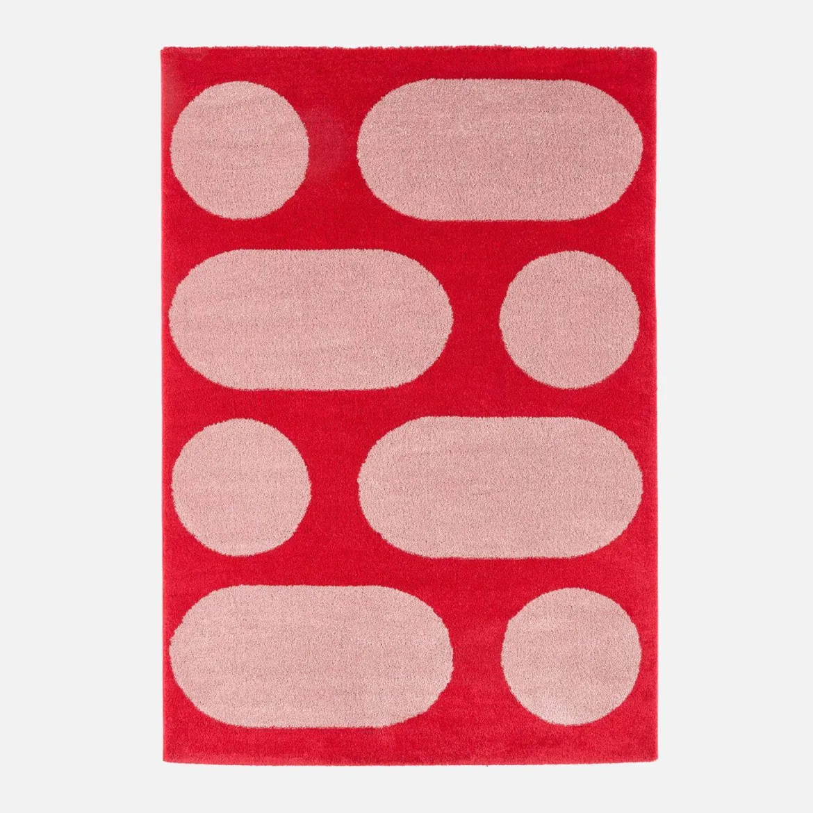 Tappeto da interno con motivo moderno, rosso