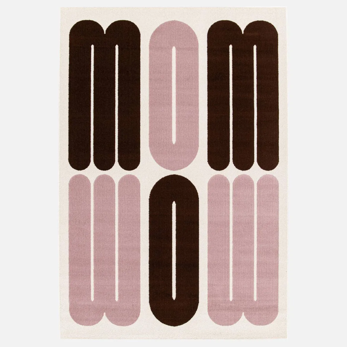 Tappeto da interno con motivo grafico rosa e marrone