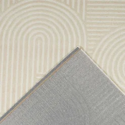 Tappeto da interno motivo grafico archi, crema