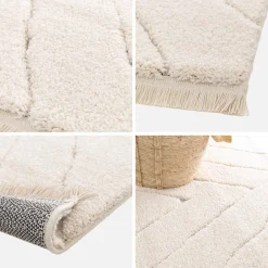 Tappeto da interno taftato crema