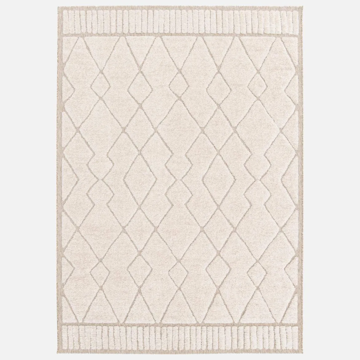 Tappeto interno con motivo etnico berbero, beige e crema
