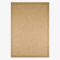 Tappeto interno/esterno effetto tela di iuta beige