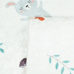Tappeto interno per bambini bianco con stampe di animali