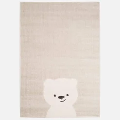 Tappeto per bambini beige/crema, piccolo tappeto con orsetto