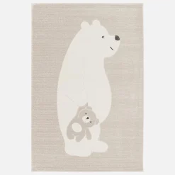Tappeto per bambini beige/crema, tappeto orsetto