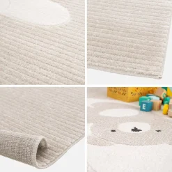 Tappeto per bambini beige/crema, tappeto orsetto