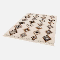 Tappeto per interni con motivi etnici, beige