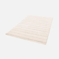 Tappeto per interni, motivo a linee parallele, crema