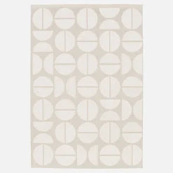 Tappeto per interno/esterno motivi geometrici crema, beige