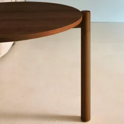 Tavolini impilabili rotondi effetto legno