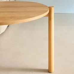 Tavolini impilabili rotondi effetto legno