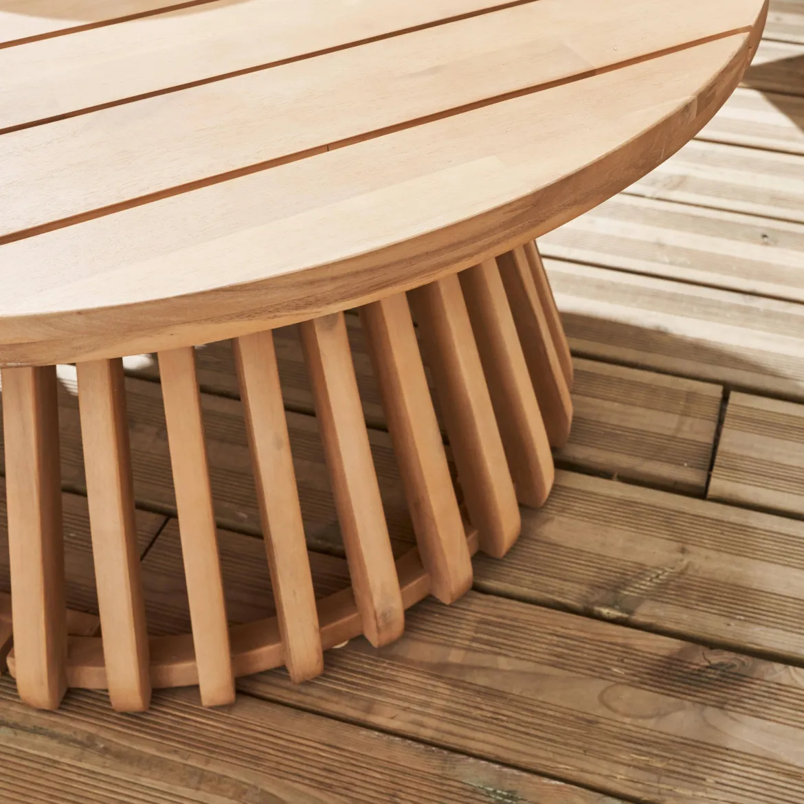 Tavolino da giardino in legno di acacia, 80cm