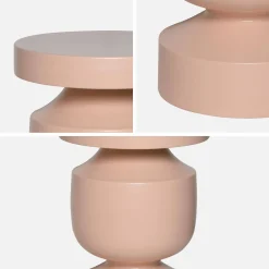 Tavolino, fine divano, comodino in metallo