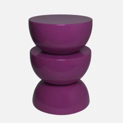 Tavolino in metallo effetto glassy, 46,5cm