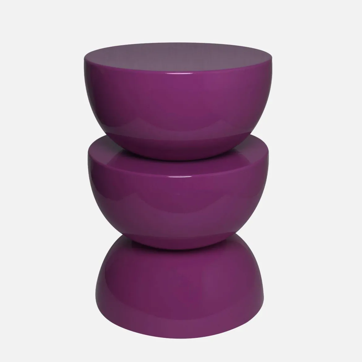 Tavolino in metallo effetto glassy, 46,5cm