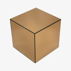 Tavolino, lato del divano, cubo a specchio 35cm