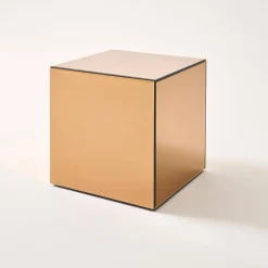 Tavolino, lato del divano, cubo a specchio 35cm