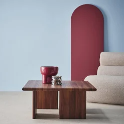 Tavolino quadrato effetto legno