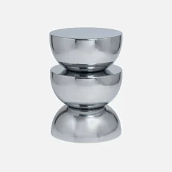 Tavolino, tavolino da salotto, comodino in acciaio inossidabile Ø32 x H46,5cm
