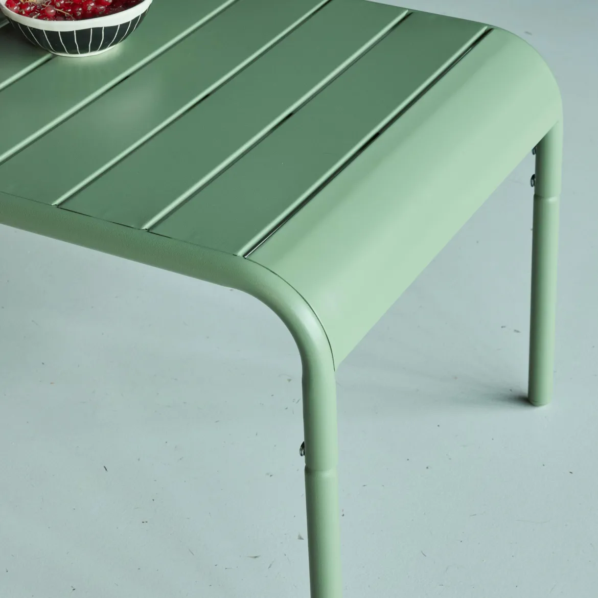 Tavolino da giardino in acciaio, 90 cm