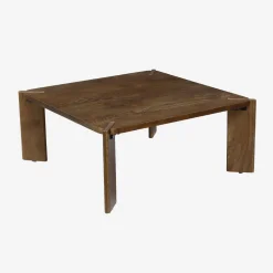 Tavolino esotico quadrato in legno massello, 80cm