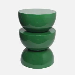 Tavolino in metallo effetto glassy, 46,5cm