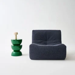 Tavolino in metallo effetto glassy, 46,5cm