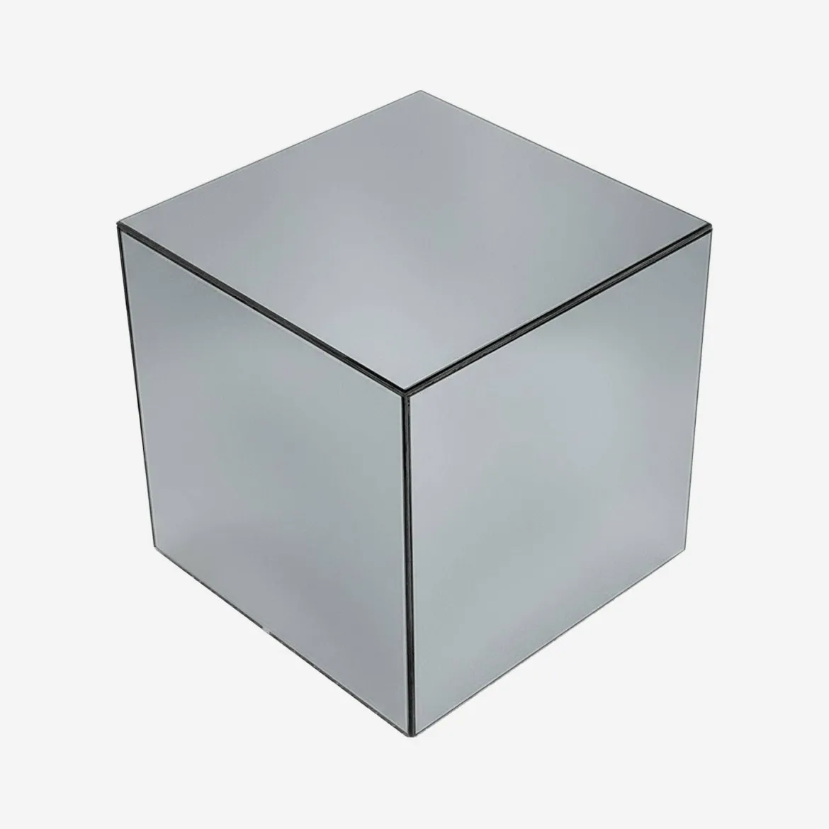 Tavolino, lato del divano, cubo a specchio 35cm