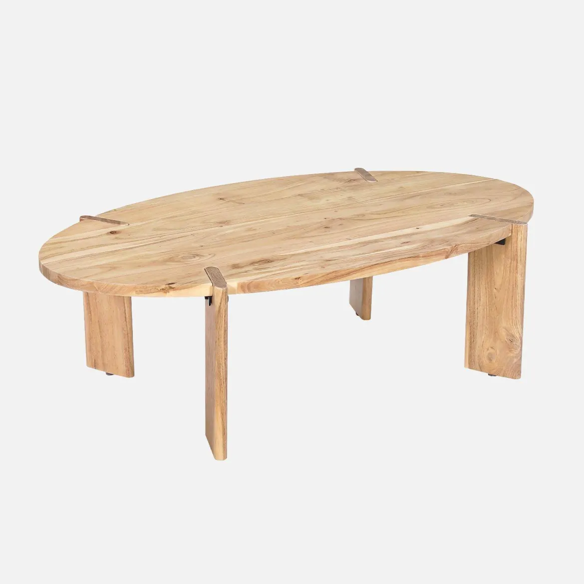 Tavolino ovale in legno di mango massello, 120cm