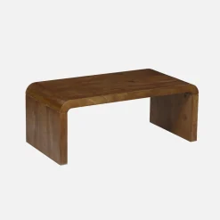 Tavolino rettangolare in legno massello di acacia