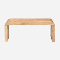 Tavolino rettangolare in legno massello di acacia