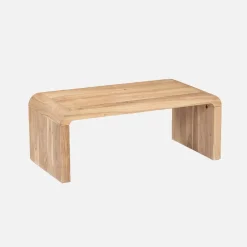 Tavolino rettangolare in legno massello di acacia