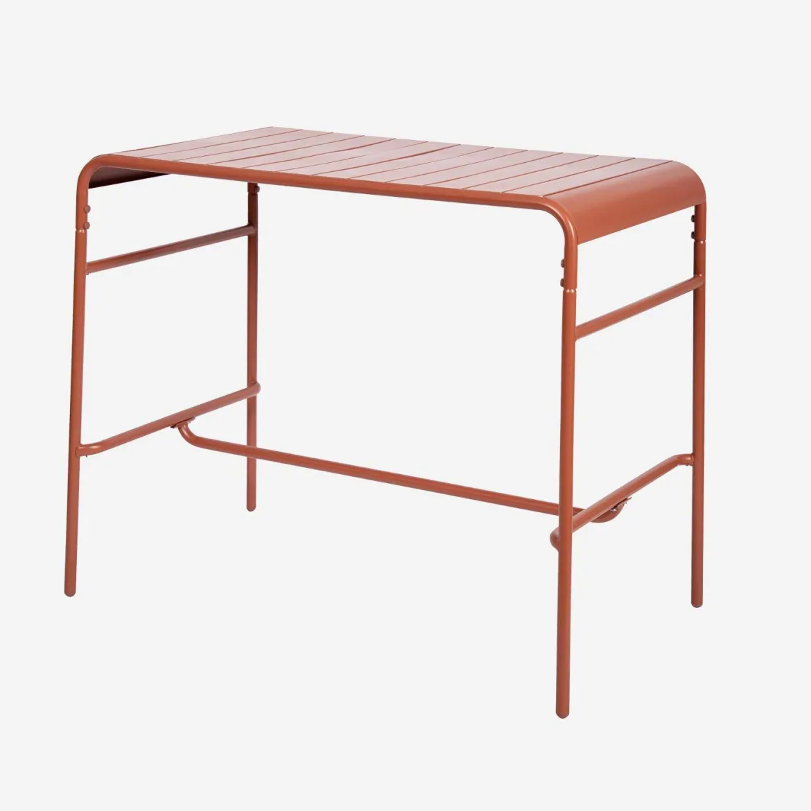 Tavolo alto da giardino in acciaio, 4 posti, 120cm
