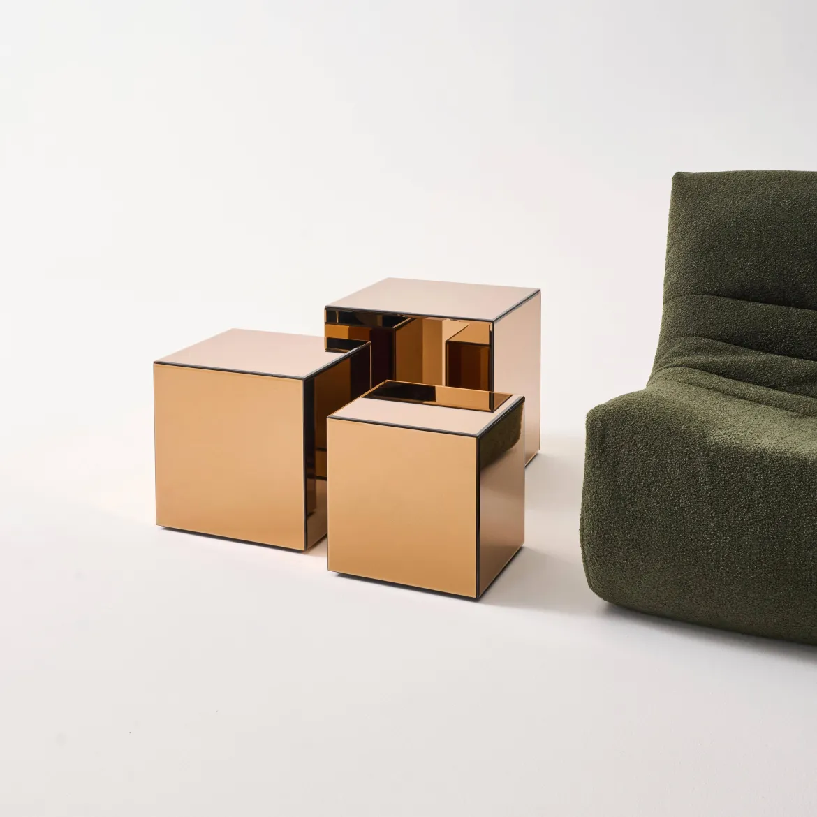 Tavolo cubico a specchio, 30cm