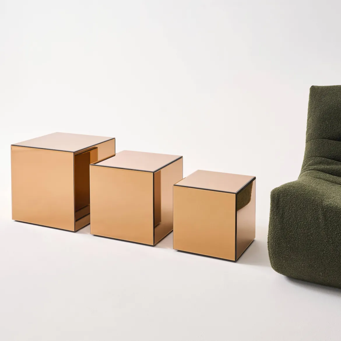 Tavolo cubico a specchio, 30cm