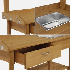 Tavolo da coltivazione in legno