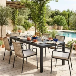 Tavolo da giardino allungabile in alluminio 10-12 posti, 320cm
