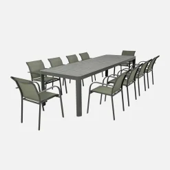 Tavolo da giardino allungabile in alluminio 6-10 posti, 300cm