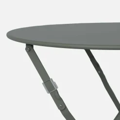 Tavolo da giardino bistrot pieghevole in acciaio, 2 posti, Ø60cm