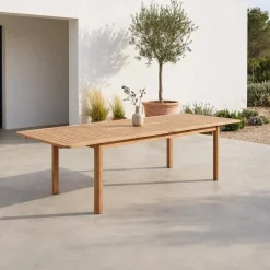 Tavolo da giardino estensibile in legno di eucalipto, 6-12 posti