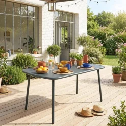 Tavolo da giardino in alluminio, 4-6 posti