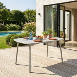 Tavolo da giardino in alluminio, 4-6 posti