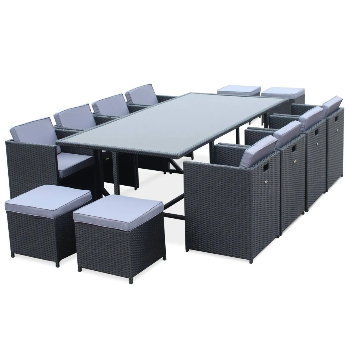Tavolo da giardino in resina 8 poltroncine
